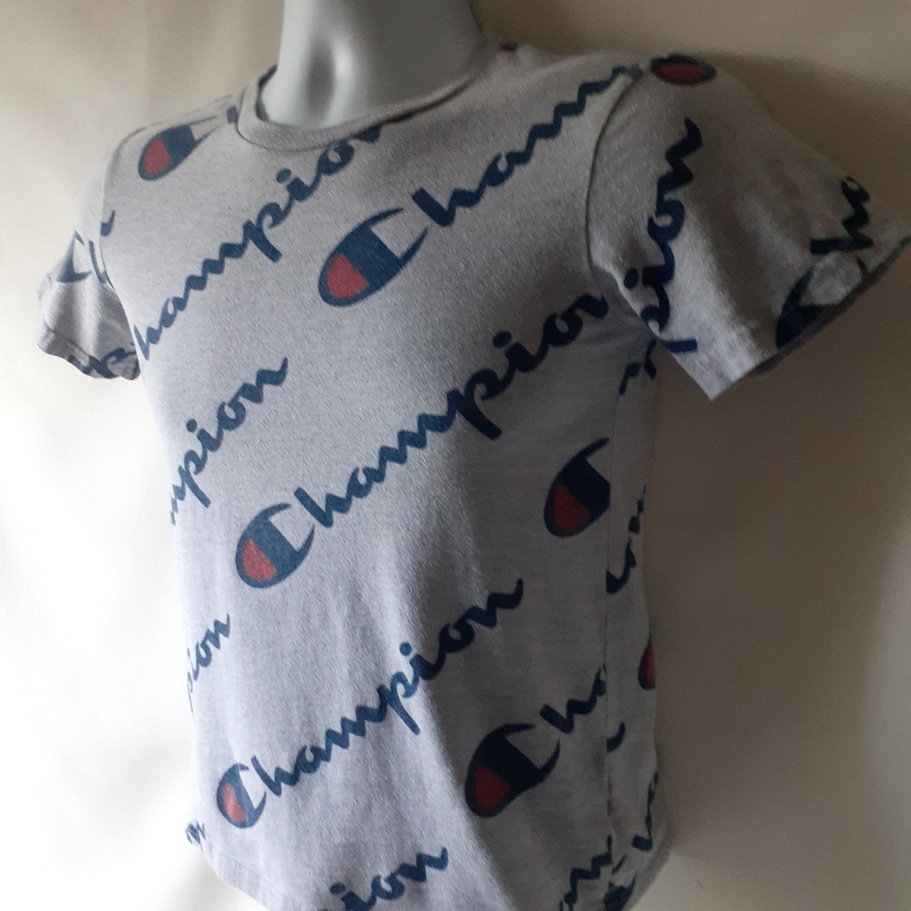 Champion boys gray short sleeve t-shirt size M. - Picture 2 of 8